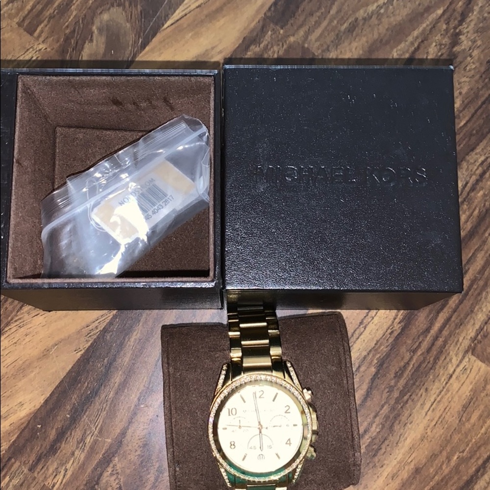Micheal Kors Gold Watch with Bling